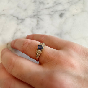 Sapphire and diamond ring