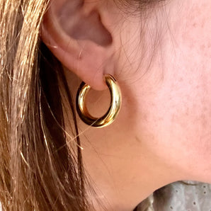 Tube hoop earrings