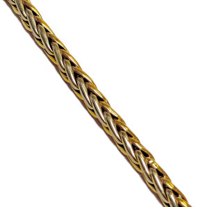 Flexible two-tone gold bracelet