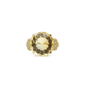 Citrine cocktail ring