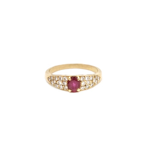 Ruby and diamond ring