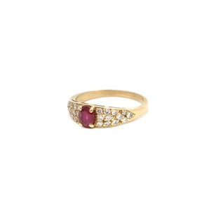 Ruby and diamond ring