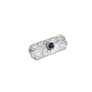 Art Deco sapphire and diamond brooch