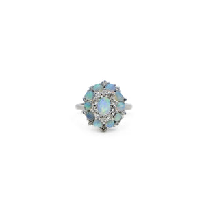 Opal flower ring