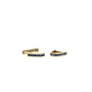 Pair of gold and sapphire cufflinks