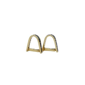 Pair of gold and sapphire cufflinks