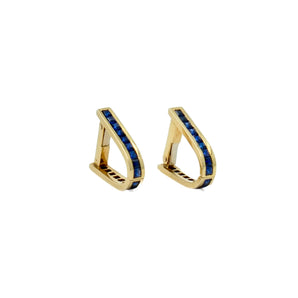 Pair of gold and sapphire cufflinks