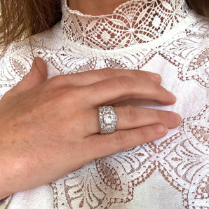 Bague bandeau diamants