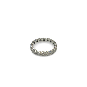 Alliance américaine or gris et diamants