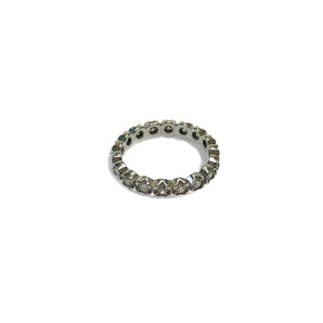 Alliance américaine or gris et diamants