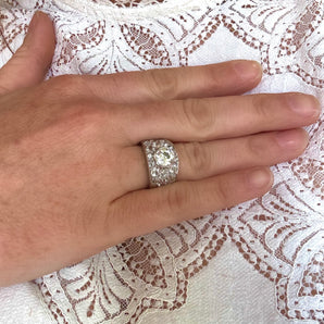 Bague bandeau diamants