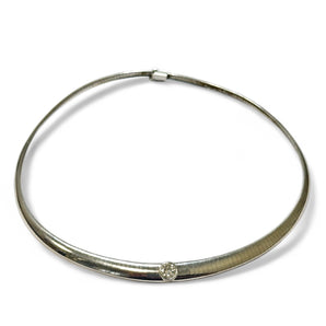 Collier diamant maille Oméga