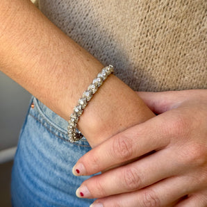 Articulated bracelet in white gold and diamonds