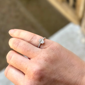 Bague solitaire diamant D/VS2