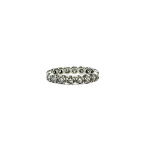 Alliance américaine or gris et diamants