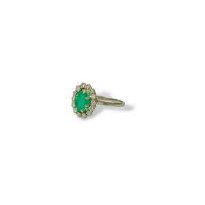 Bague marguerite émeraude