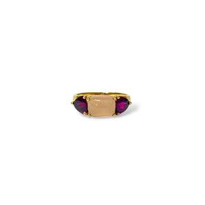 Bague quartz rose suiffé