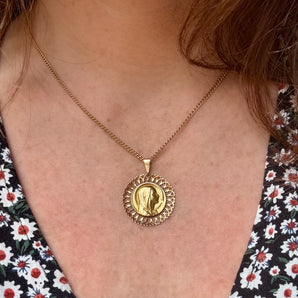 Médaille Vierge Marie en rosace