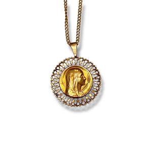 Médaille Vierge Marie en rosace