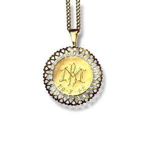 Médaille Vierge Marie en rosace