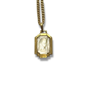 Médaille religieuse Vierge nacre
