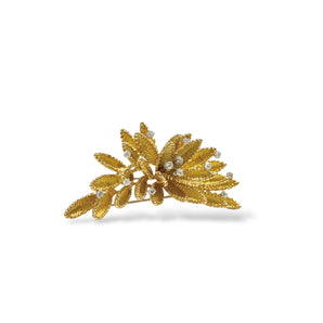 Broche feuillage