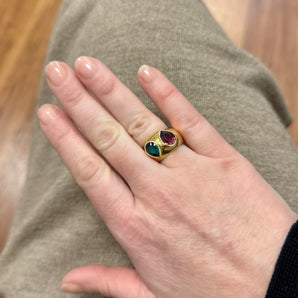 Bague tourmalines poires