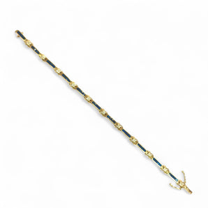 Bracelet souple saphirs et croisillons
