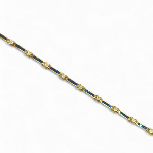 Bracelet souple saphirs et croisillons