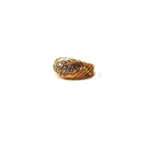 Grooved bangle ring