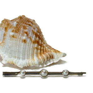 Pearl barrette brooch