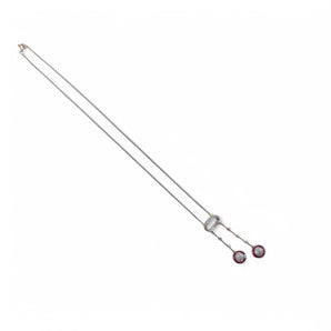 Collier négligé diamants et rubis