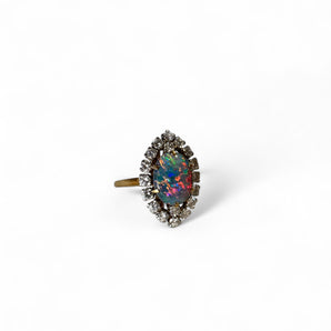 Bague marquise opale