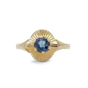 Radiant sapphire ring