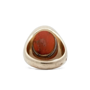 Coral signet ring